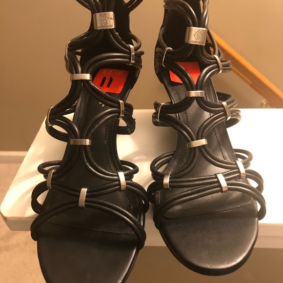 New - BCBG Viera Gladiator Wedge Sandal in Black, size 11M - Picture 11 of 11